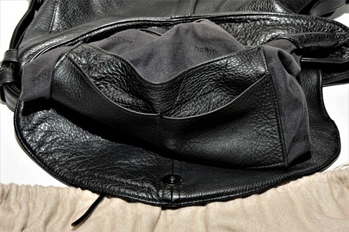 Bolso de Mano Botkier de Cuero Negro con Bolso de Polvo RARO De Colección - Imagen 12 de 12
