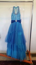NWT Children's Pageant Gown Ocean Turquoise Size 12