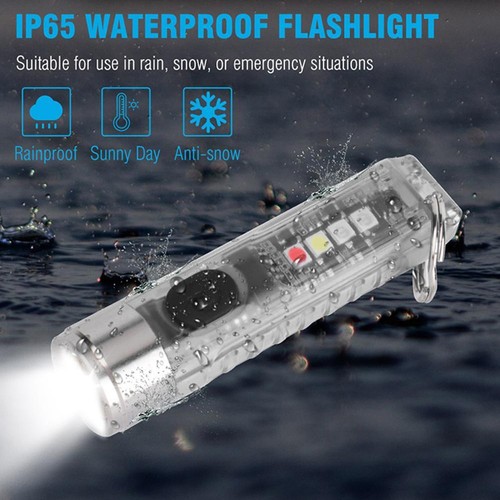 Mini USB Wiederaufladbare Taschenlampe COB LED Licht Tasche Schlüsselanhänger, - Photo 18/28