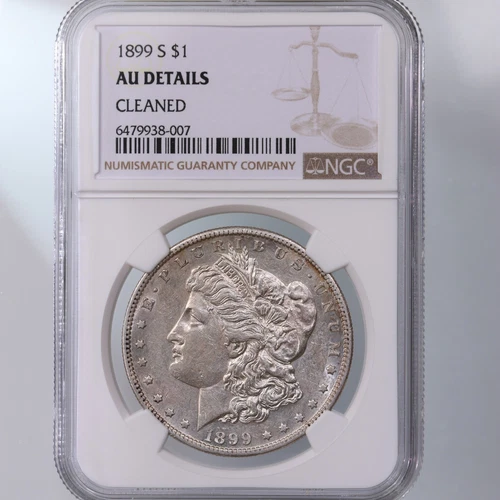 1899-S Morgan $1 NGC Certified AU Details Cleaned 