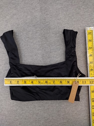 SKIMS Bralette donna collo quadrato raso elasticizzato colore onice taglia XS BR-BRA-1092 - Foto 3 di 13