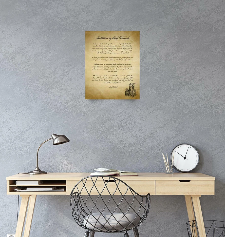 Плакат - Chief Tecumseh стихотворение, винтажный ретро дизайн, 4 размеров - Imagekind - Изображение 2 из 4