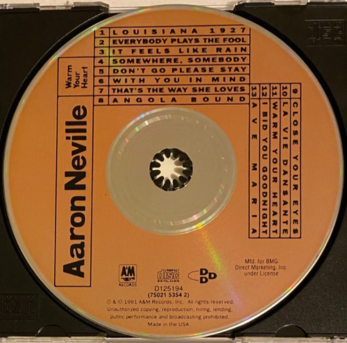 Aaron Neville - Warm Your Heart CD Edición Club 1991 - Imagen 3 de 3