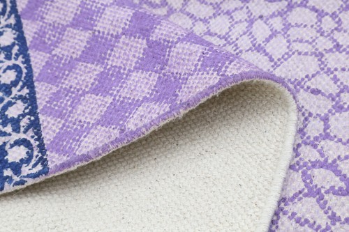 Kitchen Runner Carpet Home Decor Runner Purple Boho Area Rug Handmade Cotton Rug - Picture 6 of 11