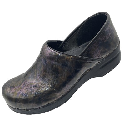 Dansko Professional Patent Leather Clogs Sz 37 Lightning
