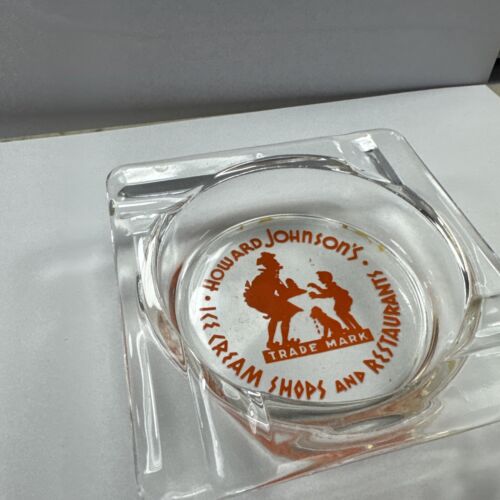 Vintage Howard Johnson's Ice Cream Shops & Restaurants Glass Ashtray Mid-Century - Picture 4 of 8
