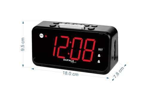 Alarm Clock for Bedroom, 2 Alarms Loud LED Big Display Plug in Simple Basic - Picture 7 of 8