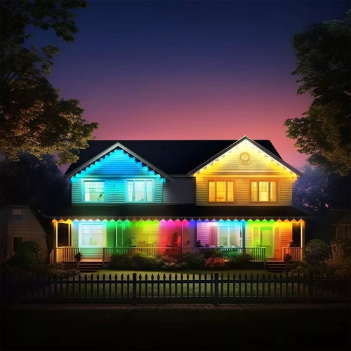 150FT Permanent Outdoor Eaves 108 LED Lights Smart RGB Bluetooth APP Control Kit - Picture 7 of 12