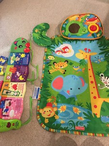Fisher Price Jungle Play Mat Vtec Nursery Rhymes Cot Bumper Or
