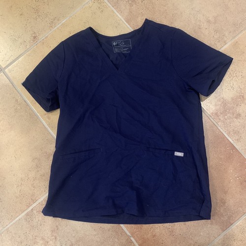 Figs Scrubs Top Technical Collection Blue Size Large