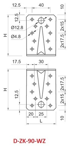 HEAVY DUTY REINFORCED GALVANISED ANGLE L BRACKETS CORNER BRACE TIMBER 2,0mm T - Picture 12 of 22