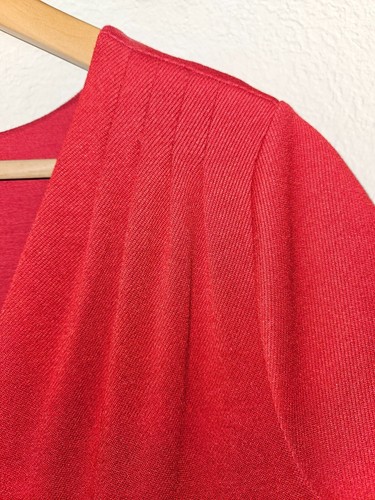 New Maeve Lincoln Center Dress Size Large Red Fit & Flare Anthropologie - Picture 10 of 15