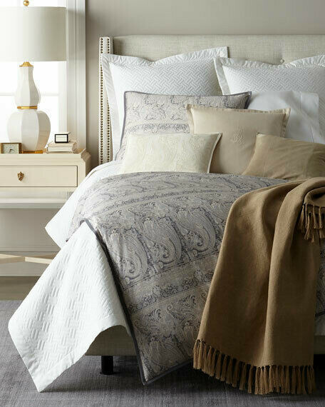 Ralph Lauren King Mariella Paisley Duvet Gray 430 New For Sale Online