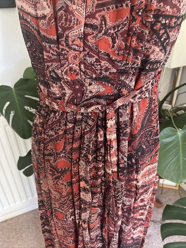 MONSOON Maxi Dress Paisley Sleeveless Lined Boho Size UK 12 BNWT - Picture 7 of 10