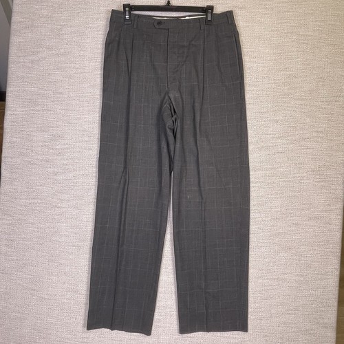 80s Christian Dior Monsieur Suit 2 Piece 40L (32x32) Wool Dark Gray Glen Plaid - Picture 10 of 18
