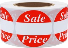 HYBSK Red Sale Price Labels, Discount Stickers 1.5 inch, 1.5" 