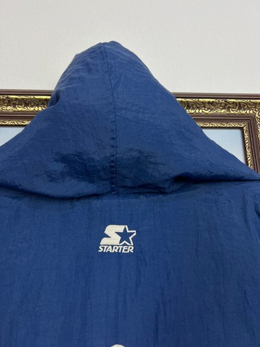 Vintage 90's Starter Notre Dame Fighting Irish Bomber Jacket Blue Mens Size XL - Picture 22 of 23