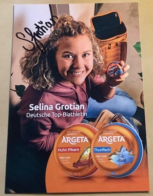 Selina Grotian Original signierte Autogrammkarte Autogramm Olympia Biathlon #28