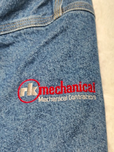 Vintage Carhartt J11DST Denim Flannel Lined Trucker WorkWear Jacket Embroidere L - Picture 11 of 14