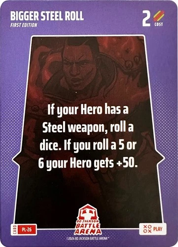 2024 Bo Jackson Battle Arena Play Card #PL-26 Bigger Steel Roll SSP First Editio