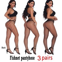 3 Pairs Sexy Stockings Lace Thigh High Stockings With garter belt Pantyhose 14