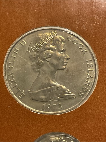 1973 Cook Islands 7 Coin Rare Uncirculated Set w/ Tangaroa "Dong" Dollar - Picture 10 of 16