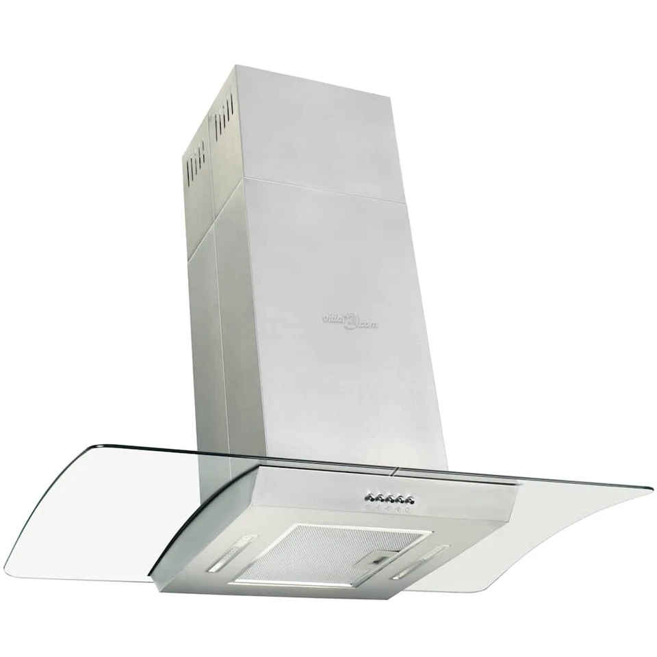 Cappa a Isola 90 cm Acciaio Inossidabile 756 m³/h LED Filtro Cucina vidaXL - Immagine 3 di 4