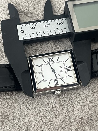 Rotary Tank ‘Classic’ Mens Gents Vintage Watch Silver Roman Numeral Dial - Picture 11 of 12