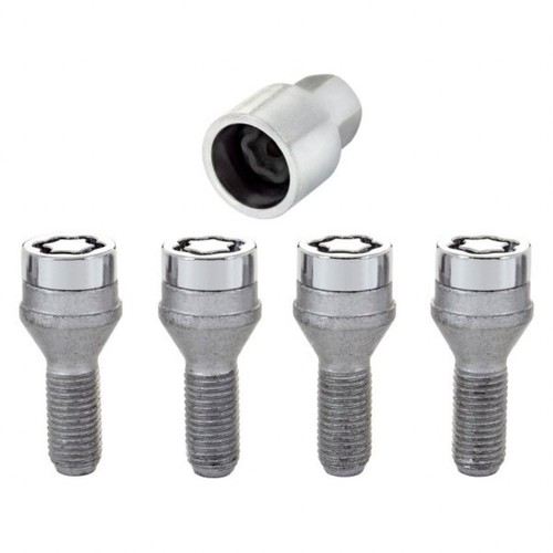 McGard Wheel Lock Bolt Set For BMW 1 Series M 2011 | 17mm Hex | 4-Pack | Chrome