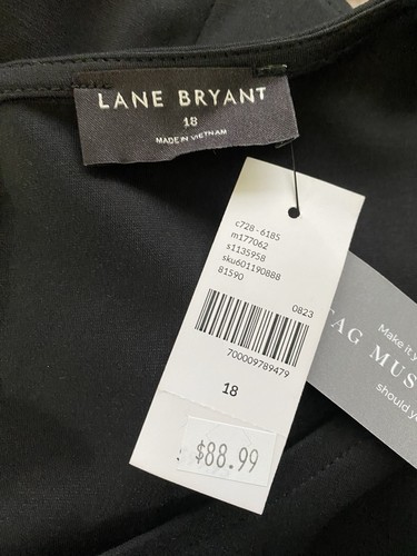 NEW Lane Bryant Women's V-Neck Tie Jumpsuit Black Size 18 Classic Classy 021 - Picture 12 of 16