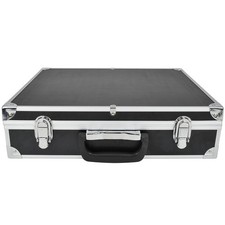 Storage Display Aluminum Black Box Case Holds 100 PCGS NGC Coin Holders Slabs