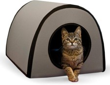 Small Waterproof Insulated Heated Outdoor Cat House Thermo Mod Kitty Shelter
