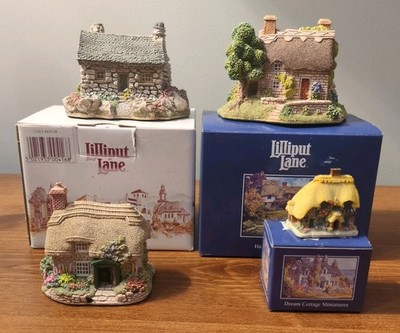 4 Lilliput Lane Miniature Cottages Ugly House Different Sizes 3