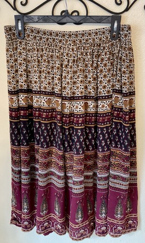 VTG Sag Harbor Boho Cottagecore Maxi Skirt Women’s Plus 2X Multicolor Floral - Picture 4 of 5