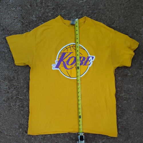 Gildan Heavy Cotton L.A. Lakers Kobe Bryant Tribute T-shirt Size L Unisex Yellow - Picture 7 of 7