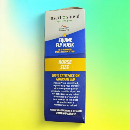 Opti-Force by Manna Pro EQUINE FLY MASK WITH INSECT SHIELD * HORSE size* NEW ! - Picture 4 of 12