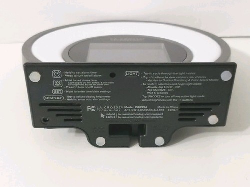 La Crosse Technology Soluna Alarm Clock w USB Charging Port - Temp & Mood Light - Picture 4 of 7