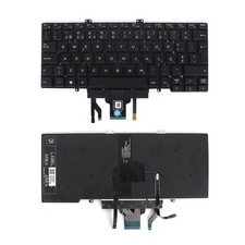 PO Laptop Keyboard for Dell Latitude 5400 5401 5410 7400 5411 Black with Backlit