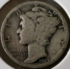 1927 P MERCURY 10c DIME 90% Silver American Coin #14