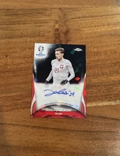 Nicola Zalewski 2024 Topps Chrome Euro Black Sapphire Refractor /10 Auto NRMT+