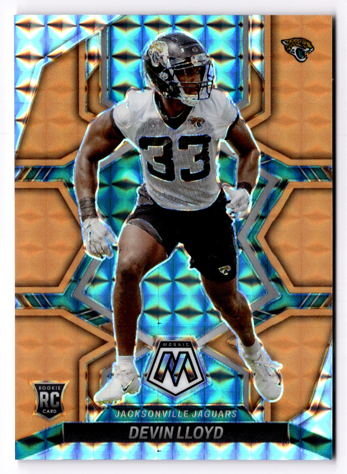 2022 Mosaic Devin Lloyd 375 Mosaic Orange Fluorescent /25 Jacksonville Jaguars