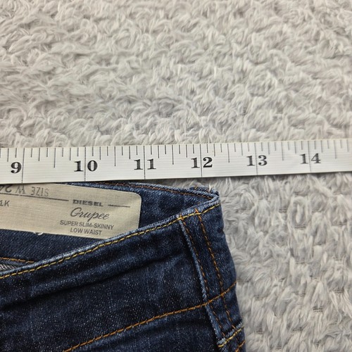 Diesel Jeans Grupee Super Slim Skinny Womens W24 L26 Blue Low Rise 0881K Stretch - Picture 6 of 10