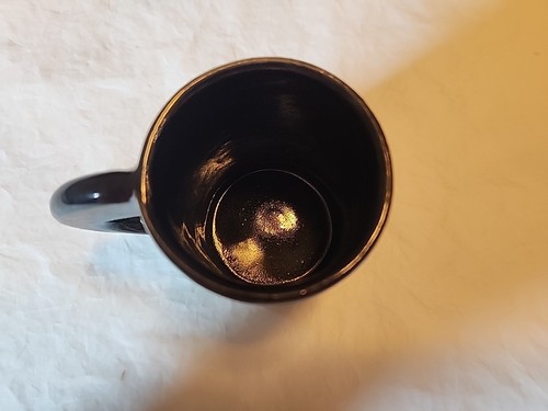 Margo West Artist! Handmade Espresso Cups 2 Pc. Studio Pottery Green/Black Rare - Picture 6 of 11