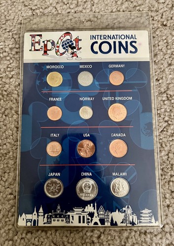 New Disney World Epcot International Coin Set Of 12 Collectible Coins Sealed WDW