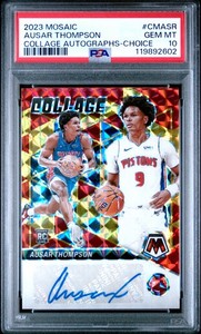 2023 PANINI MOSAIC COLLAGE AUTOGRAPH CHOICE #CMASR AUSAR THOMPSON RC AUTO PSA 10