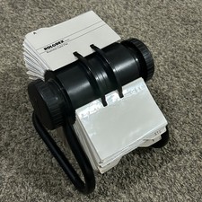 Rolodex Classic Rotary Card File RBC-600 2.5" X 4" Card Black Metal READ No  B  