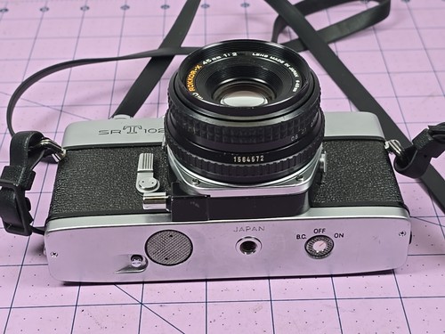 Minolta SRT-102 35mm Kamera mit seltenem f1:2 45mm Rokkor-X Objektiv - Bild 4 von 13
