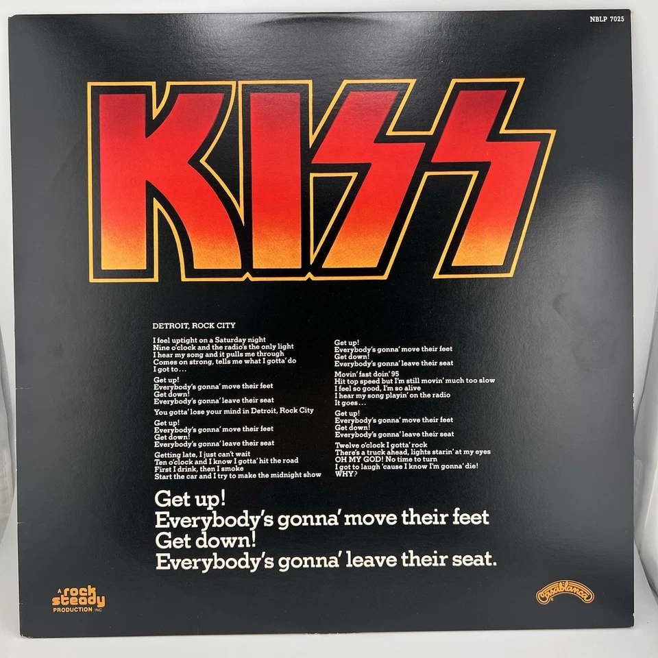 1976 Kiss Destroyer Club Edition CRC Blue Label Hard Rock Stereo LP Vinyl Foto 4 de 4