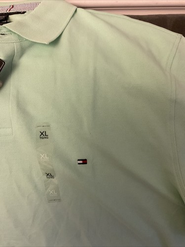 Neu mit Etikett Tommy Hilfiger Poloshirt Herren hellgrün Gr. XL - Bild 4 von 13
