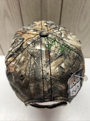 Realtree Edge Camo Strapback Hat Embroidered Flag CAT NWT - Picture 5 of 9
